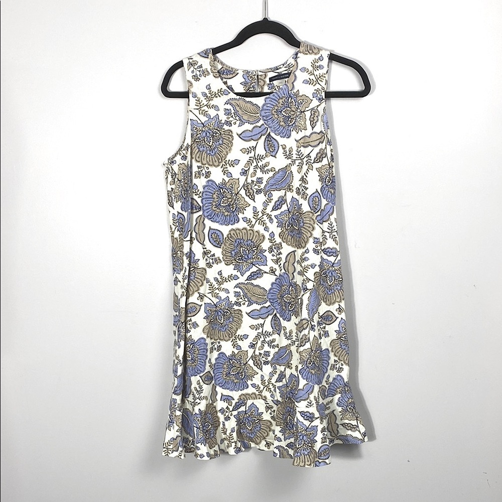 Tommy Hilfiger Linen Provincial Paisley Floral Sleeveless Dress size 8